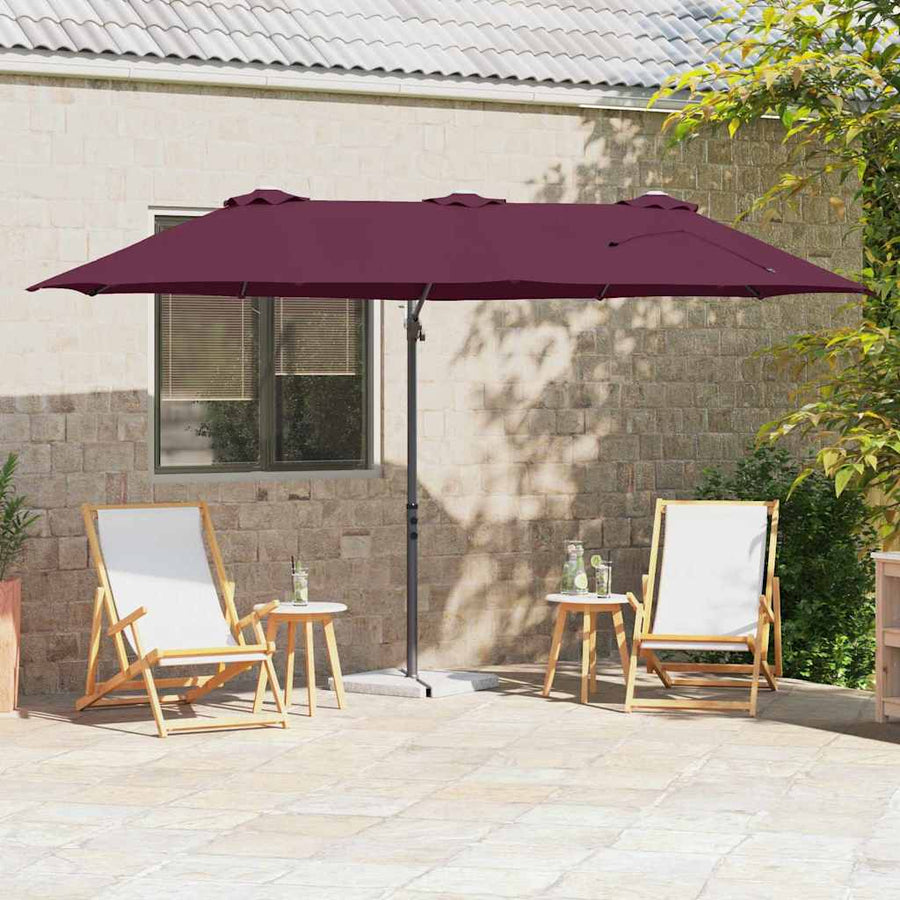 Tuin Cantilever Parasol Bordeauxrood Large Poedergecoat staal