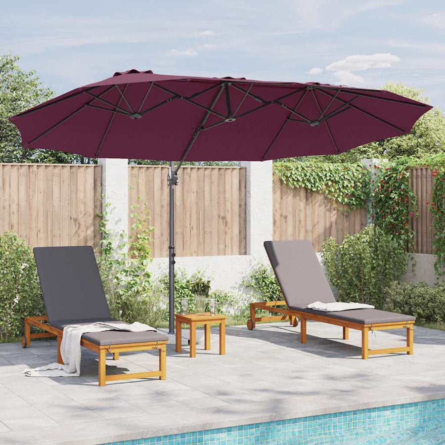 Tuin Cantilever Parasol Bordeauxrood Large Poedergecoat staal