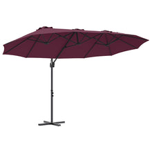 Tuin Cantilever Parasol Bordeauxrood Large Poedergecoat staal