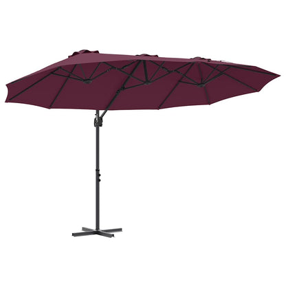 Tuin Cantilever Parasol Bordeauxrood Large Poedergecoat staal