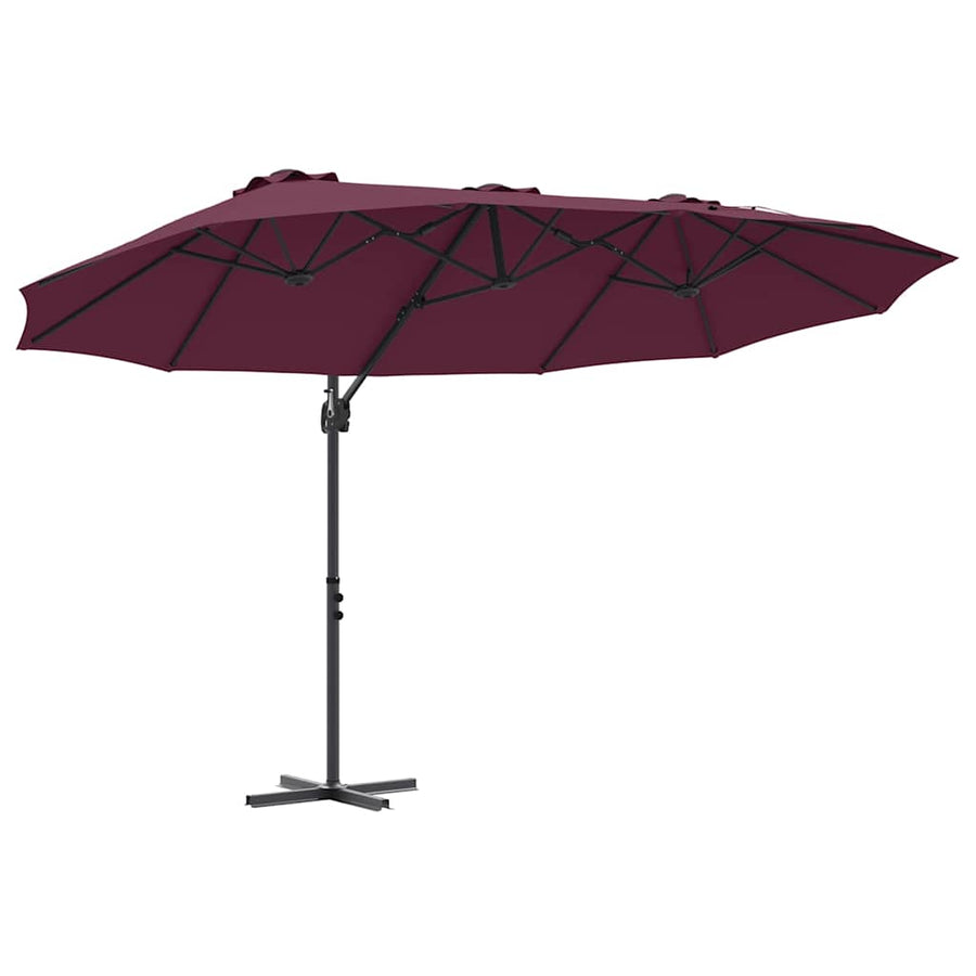 Tuin Cantilever Parasol Bordeauxrood Large Poedergecoat staal