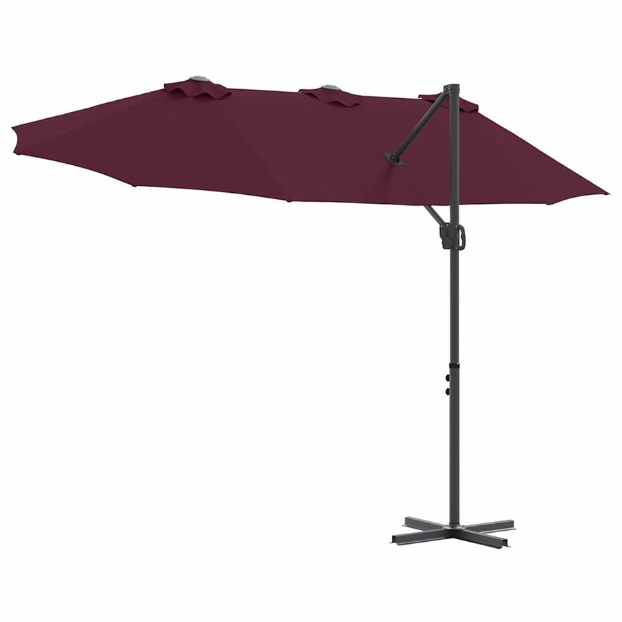 Tuin Cantilever Parasol Bordeauxrood Large Poedergecoat staal
