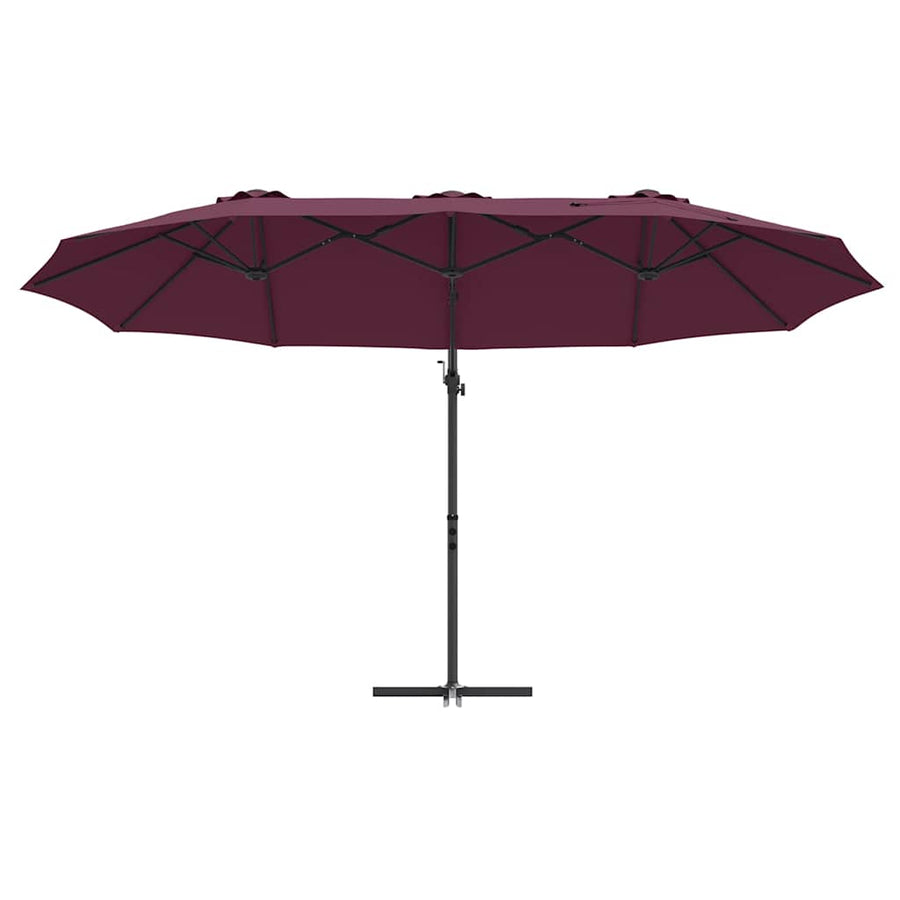 Tuin Cantilever Parasol Bordeauxrood Large Poedergecoat staal