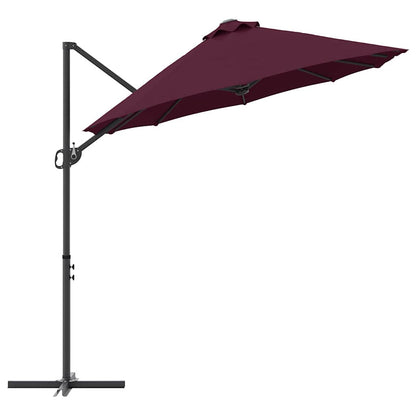 Tuin Cantilever Parasol Bordeauxrood Large Poedergecoat staal