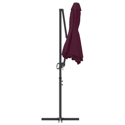 Tuin Cantilever Parasol Bordeauxrood Large Poedergecoat staal