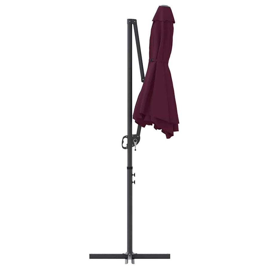Tuin Cantilever Parasol Bordeauxrood Large Poedergecoat staal