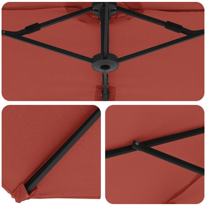 Tuin Cantilever Parasol Terracotta Large Poedergecoat staal
