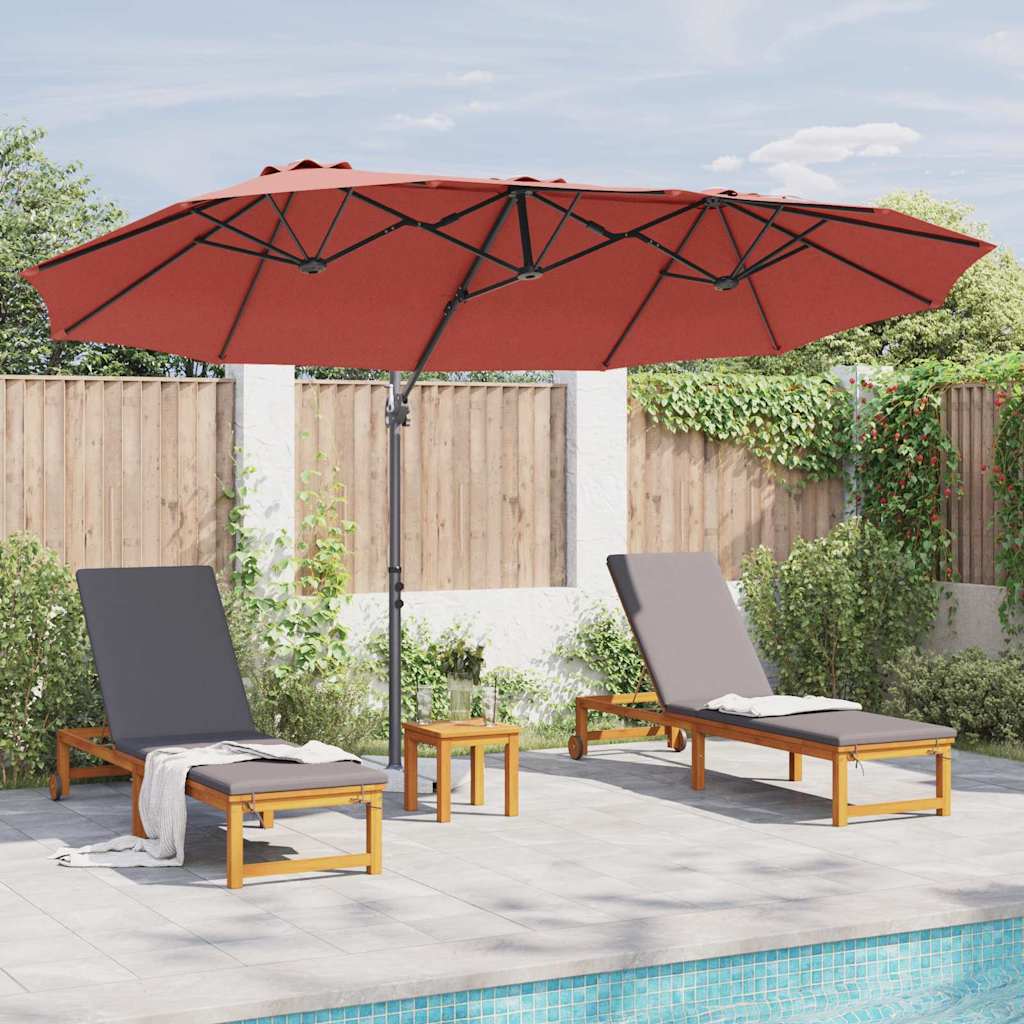 Tuin Cantilever Parasol Terracotta Large Poedergecoat staal