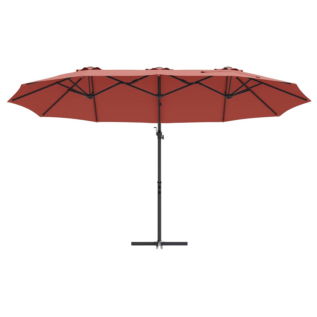 Tuin Cantilever Parasol Terracotta Large Poedergecoat staal