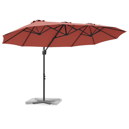 Tuin Cantilever Parasol Terracotta Large Poedergecoat staal