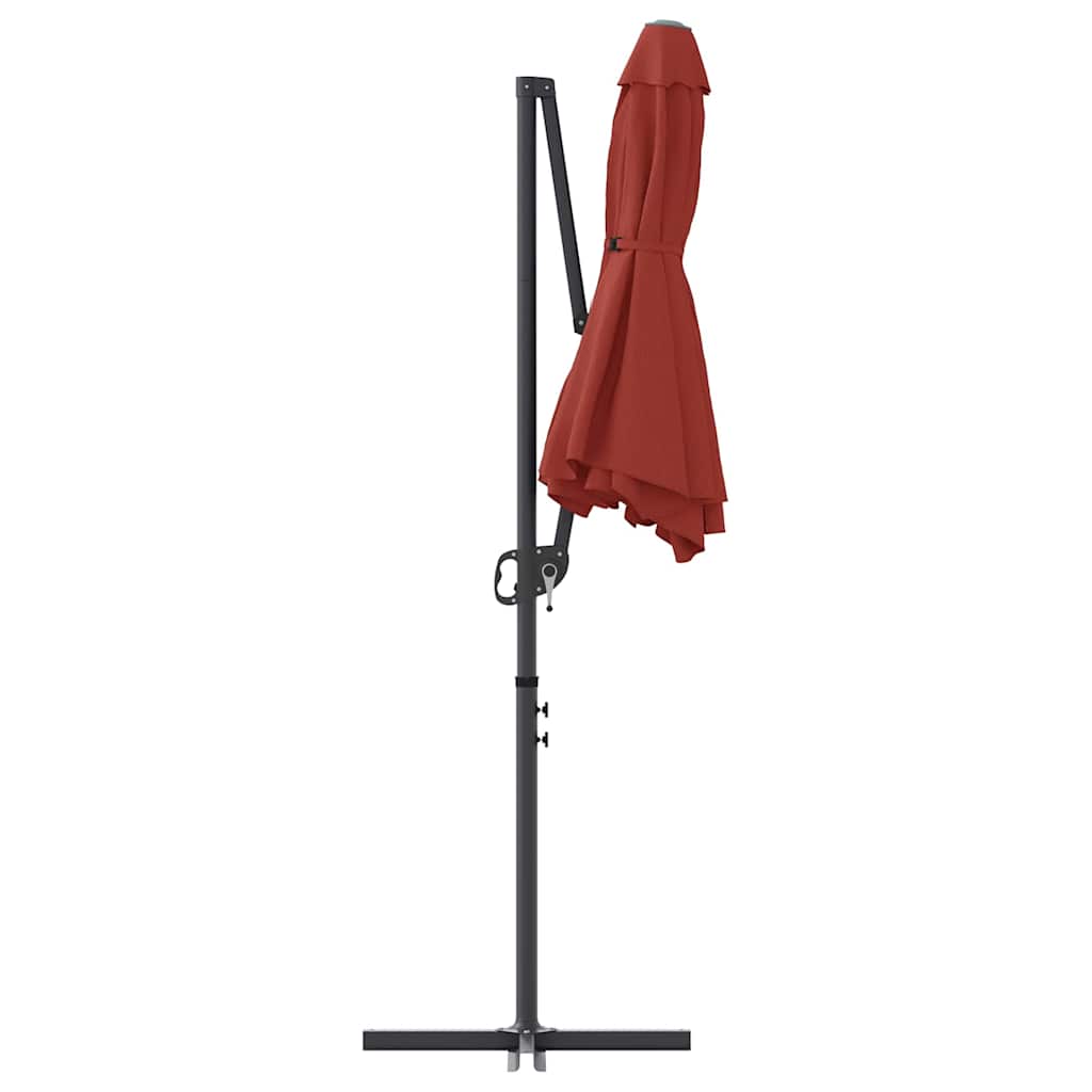 Tuin Cantilever Parasol Terracotta Large Poedergecoat staal