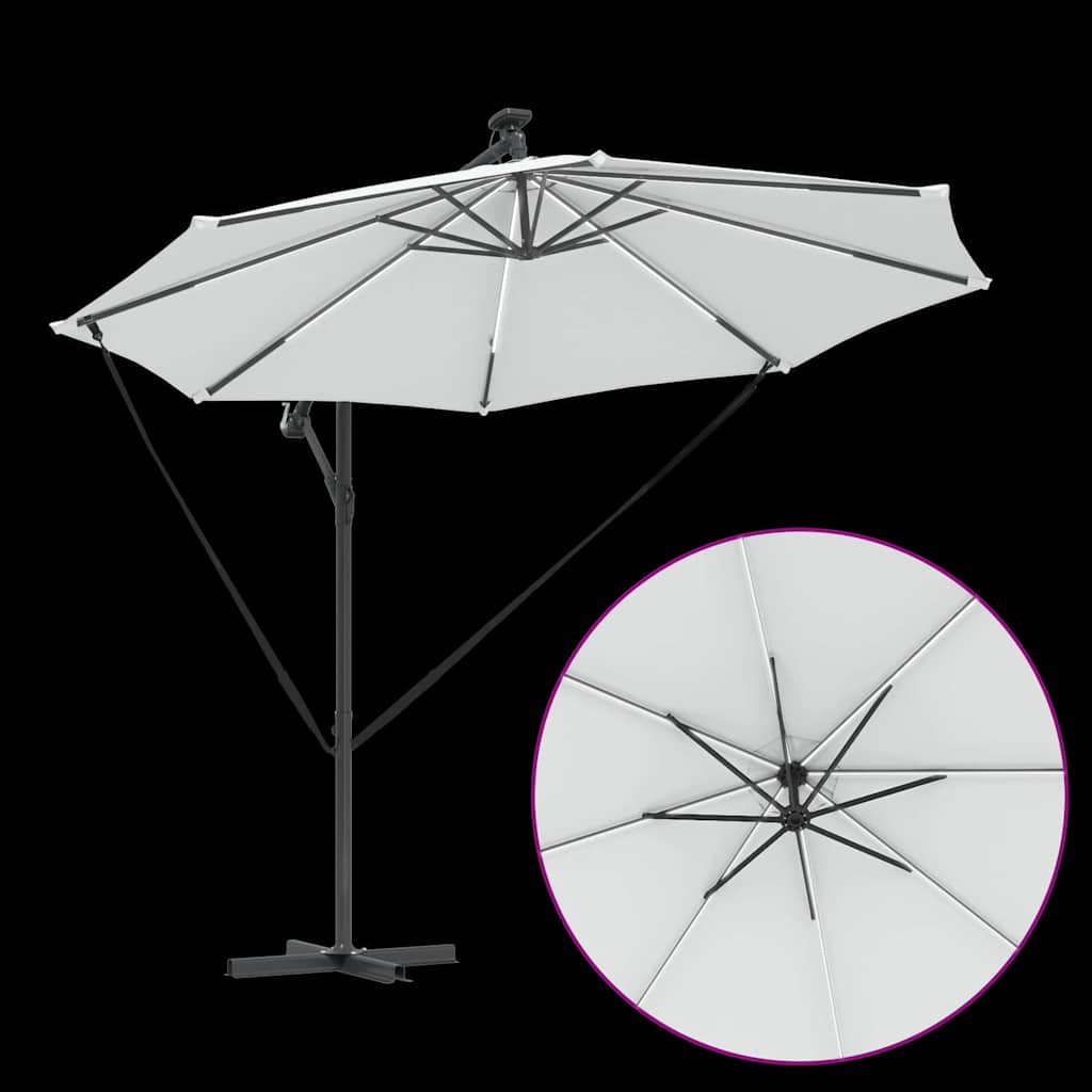 Cantilever Banana Parasol met slot Zand 294 x 294 x 248 cm