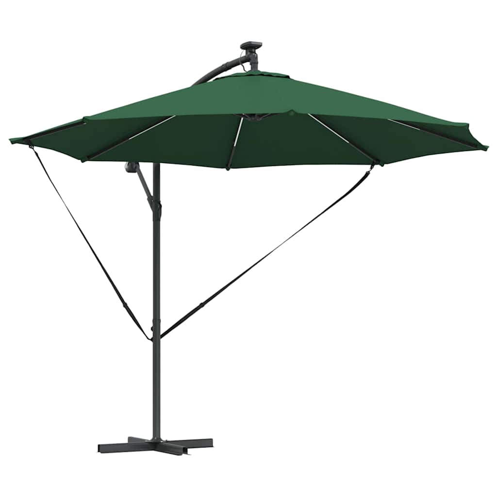 Cantilever Banana Parasol met slot Groen 294 x 294 x 248 cm
