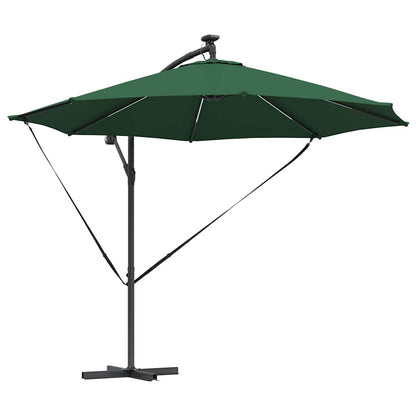 Cantilever Banana Parasol met slot Groen 294 x 294 x 248 cm