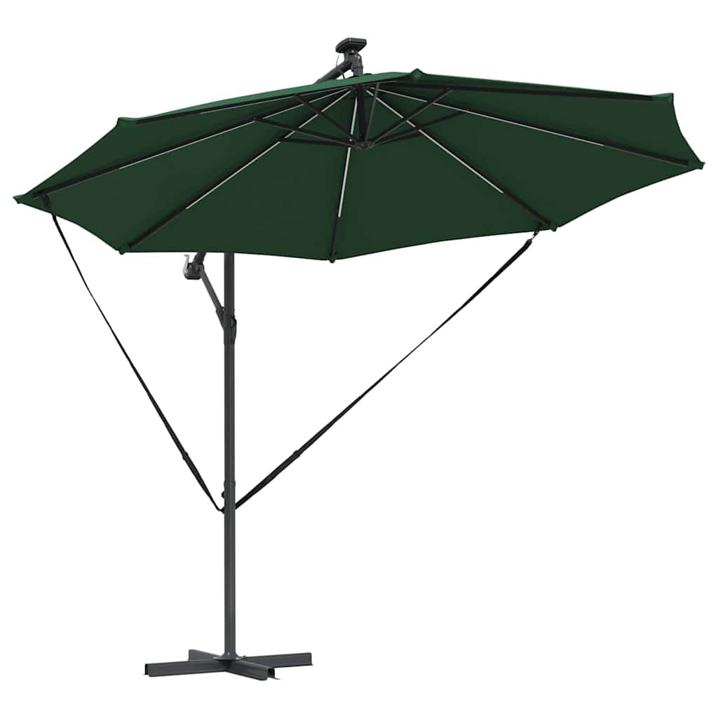 Cantilever Banana Parasol met slot Groen 294 x 294 x 248 cm