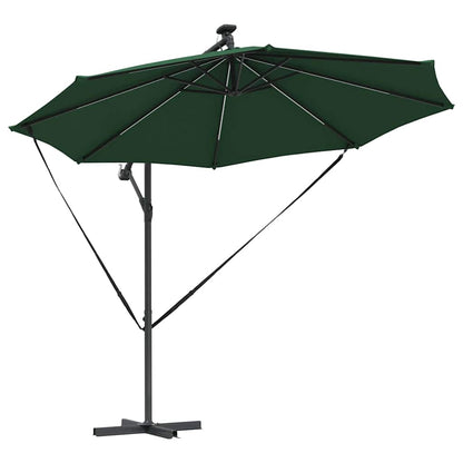 Cantilever Banana Parasol met slot Groen 294 x 294 x 248 cm