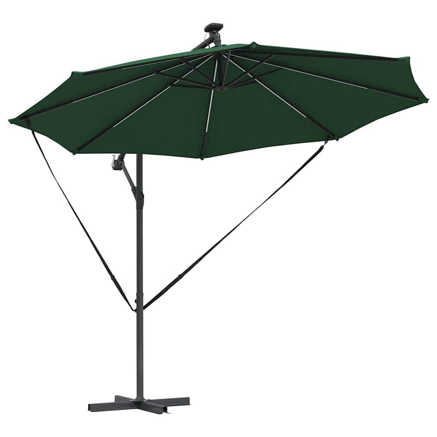 Cantilever Banana Parasol met slot Groen 294 x 294 x 248 cm
