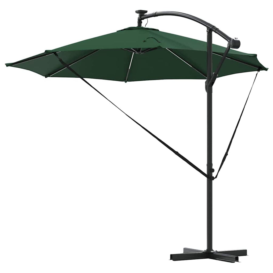 Cantilever Banana Parasol met slot Groen 294 x 294 x 248 cm