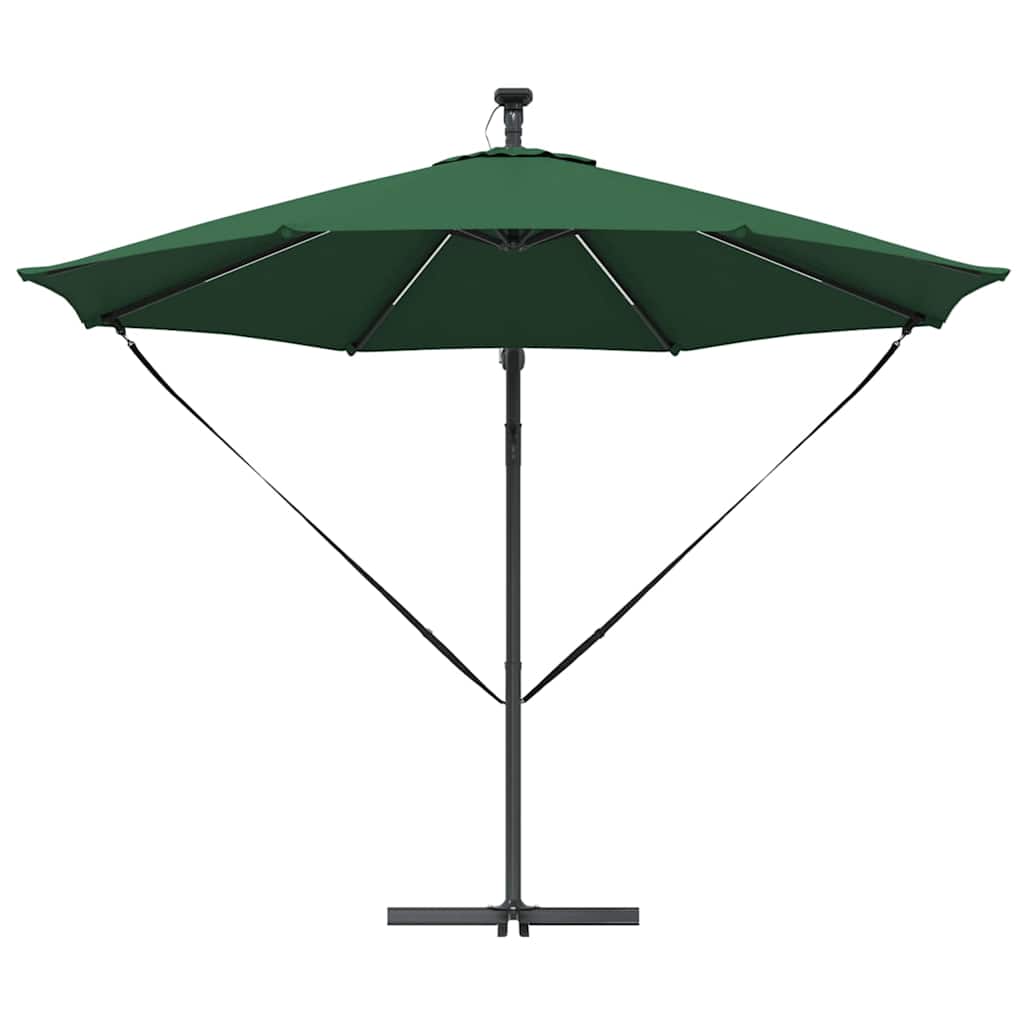 Cantilever Banana Parasol met slot Groen 294 x 294 x 248 cm