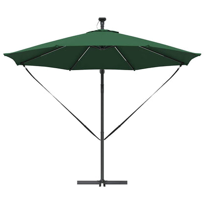 Cantilever Banana Parasol met slot Groen 294 x 294 x 248 cm