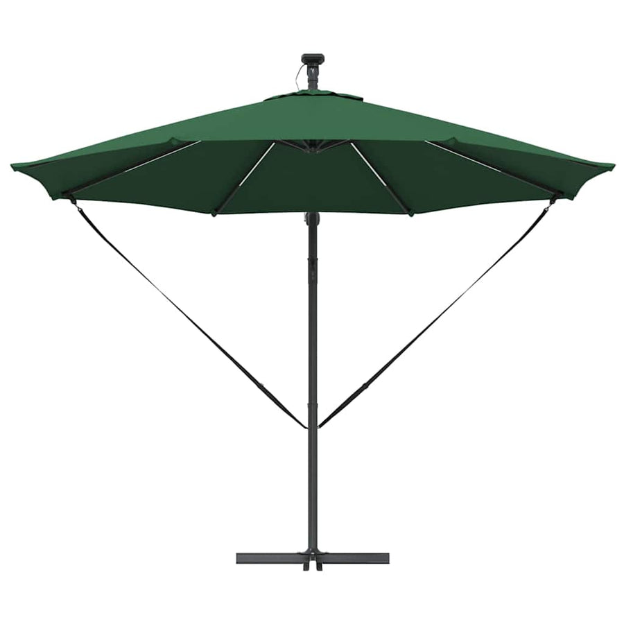 Cantilever Banana Parasol met slot Groen 294 x 294 x 248 cm