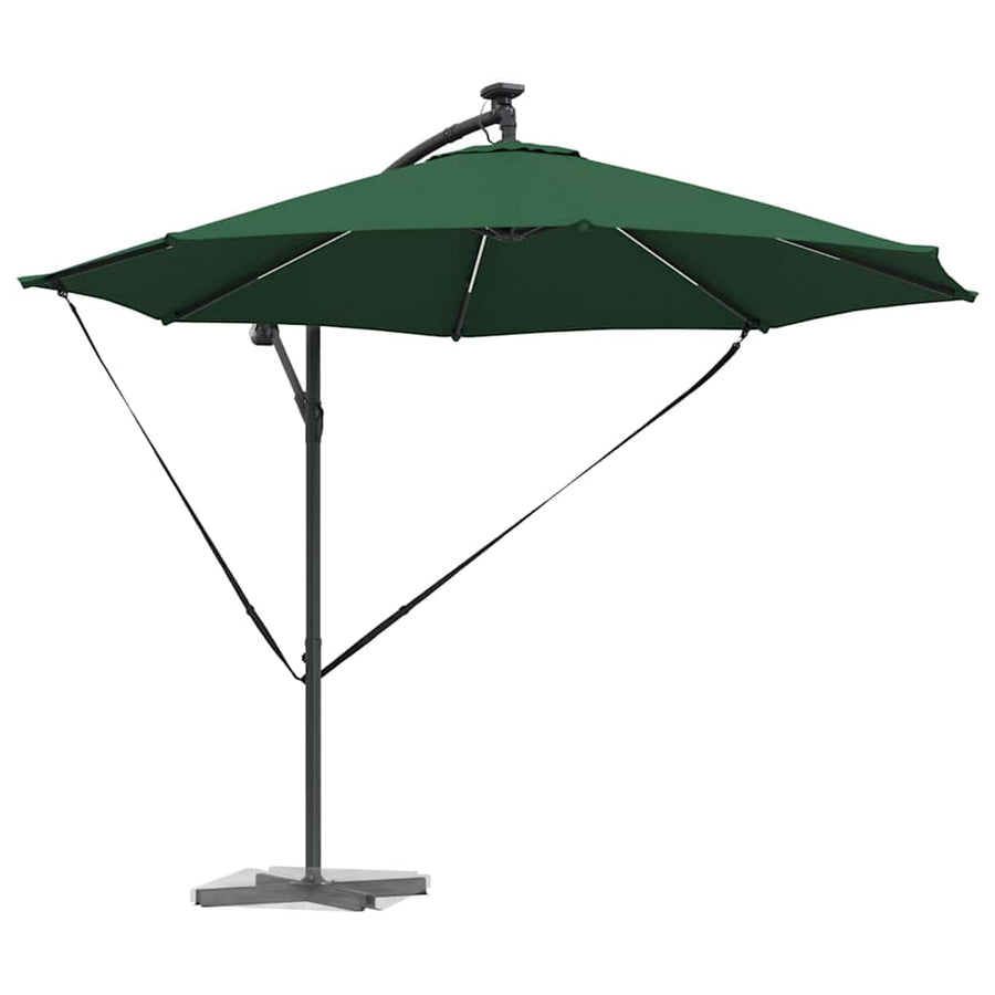 Cantilever Banana Parasol met slot Groen 294 x 294 x 248 cm
