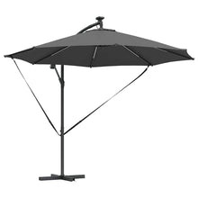Cantilever Banana Parasol met slot Antraciet 294 x 294 x 248 cm