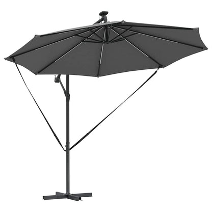 Cantilever Banana Parasol met slot Antraciet 294 x 294 x 248 cm