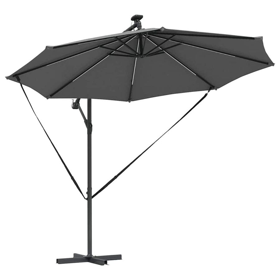 Cantilever Banana Parasol met slot Antraciet 294 x 294 x 248 cm