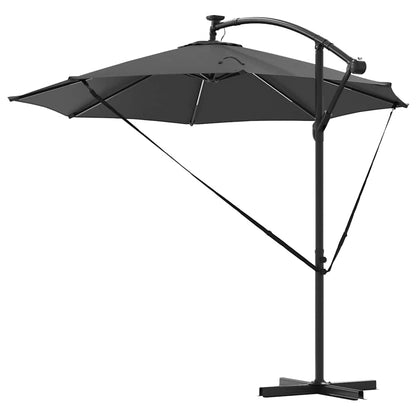 Cantilever Banana Parasol met slot Antraciet 294 x 294 x 248 cm