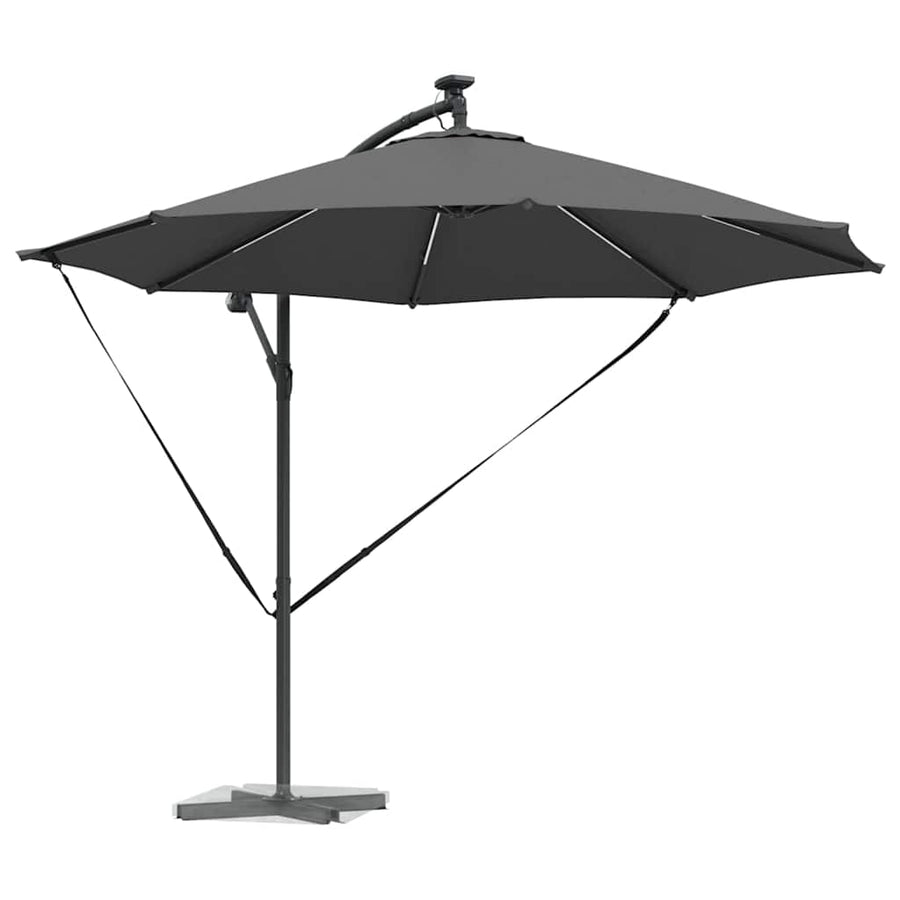 Cantilever Banana Parasol met slot Antraciet 294 x 294 x 248 cm