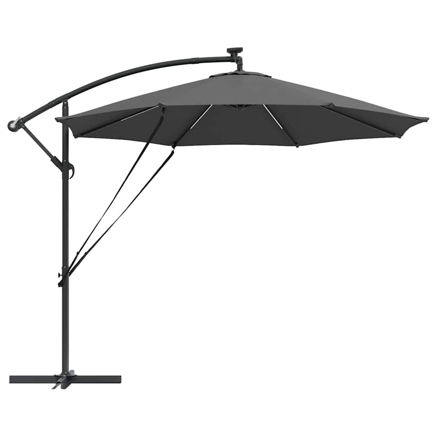 Cantilever Banana Parasol met slot Antraciet 294 x 294 x 248 cm
