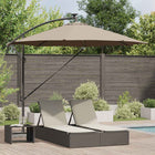 Parasol 294x294x248 cm taupe polyester aluminium