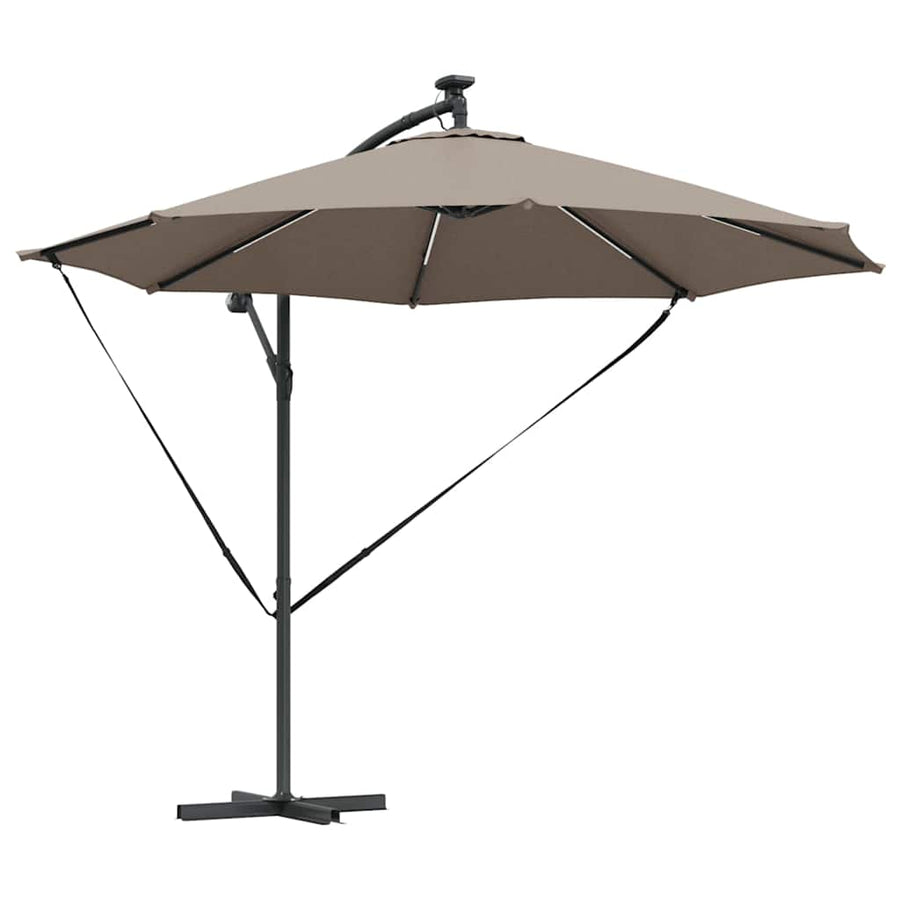 Cantilever Banana Parasol met slot Taupe 294 x 294 x 248 cm