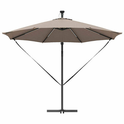 Cantilever Banana Parasol met slot Taupe 294 x 294 x 248 cm