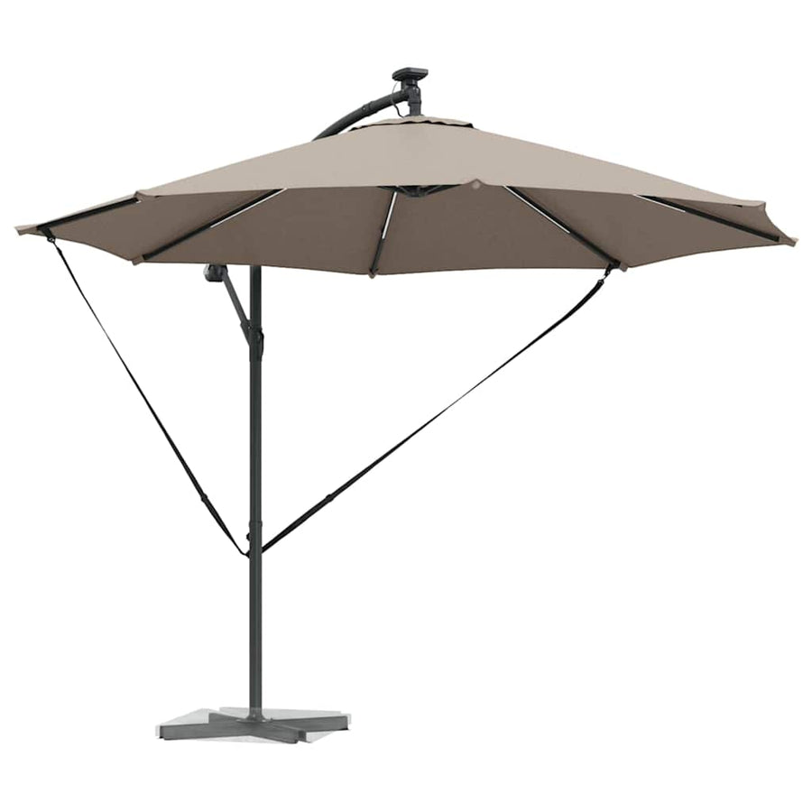 Cantilever Banana Parasol met slot Taupe 294 x 294 x 248 cm