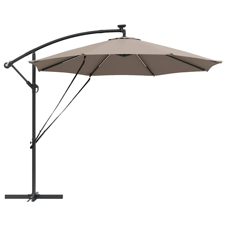 Cantilever Banana Parasol met slot Taupe 294 x 294 x 248 cm