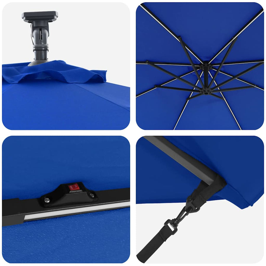 Cantilever Banana Parasol azuurblauw 294 x 294 x 248 cm