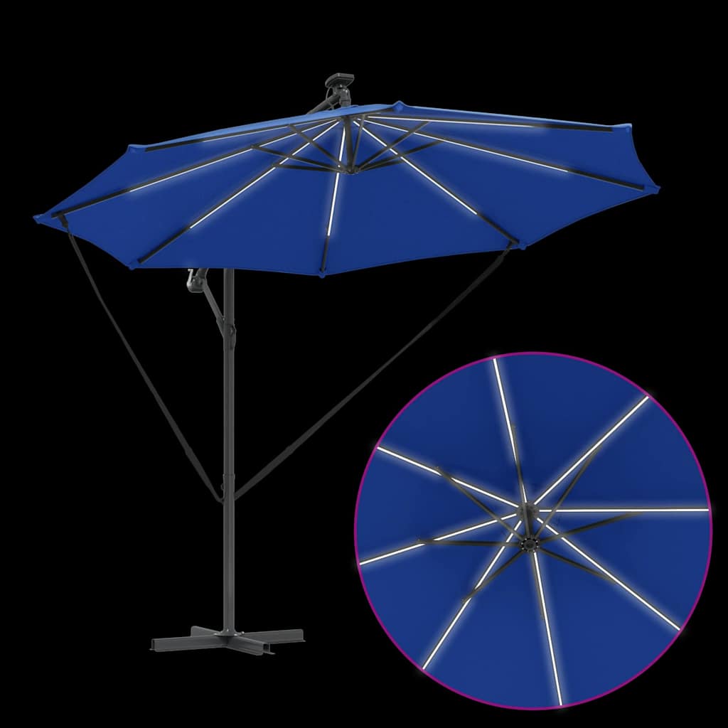 Cantilever Banana Parasol azuurblauw 294 x 294 x 248 cm
