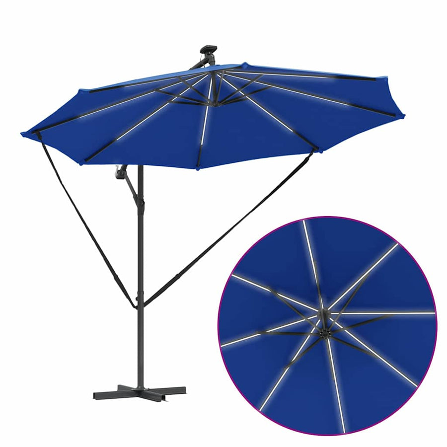 Cantilever Banana Parasol azuurblauw 294 x 294 x 248 cm