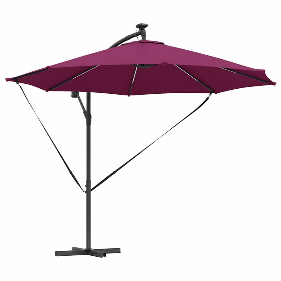 Cantilever Banana Parasol Bordeauxrood 294 x 294 x 248 cm