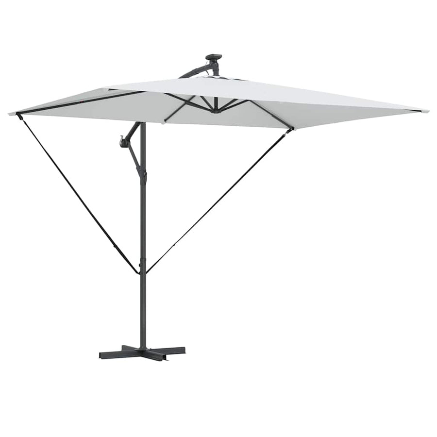 Cantilever Banana Parasol met slot Zand 294 x 200 x 254 cm