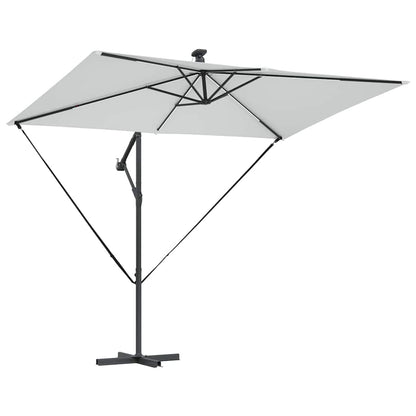 Cantilever Banana Parasol met slot Zand 294 x 200 x 254 cm