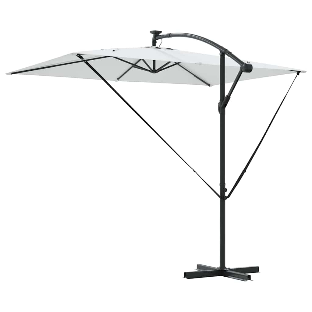 Cantilever Banana Parasol met slot Zand 294 x 200 x 254 cm
