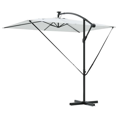 Cantilever Banana Parasol met slot Zand 294 x 200 x 254 cm
