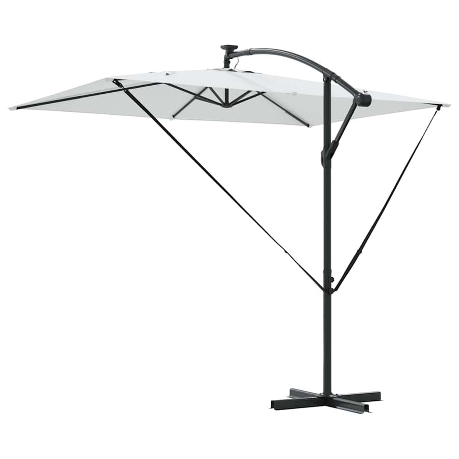Cantilever Banana Parasol met slot Zand 294 x 200 x 254 cm