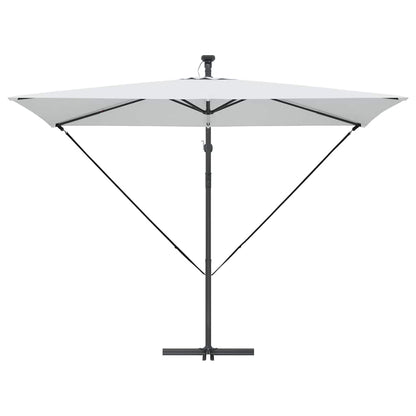 Cantilever Banana Parasol met slot Zand 294 x 200 x 254 cm