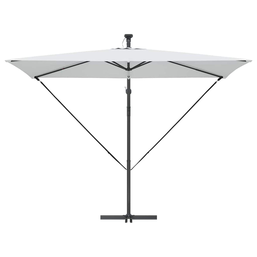 Cantilever Banana Parasol met slot Zand 294 x 200 x 254 cm