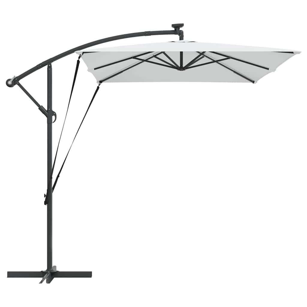 Cantilever Banana Parasol met slot Zand 294 x 200 x 254 cm