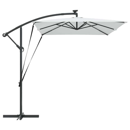 Cantilever Banana Parasol met slot Zand 294 x 200 x 254 cm